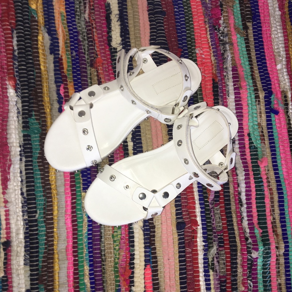 Studded Faux Leather Flatforms
